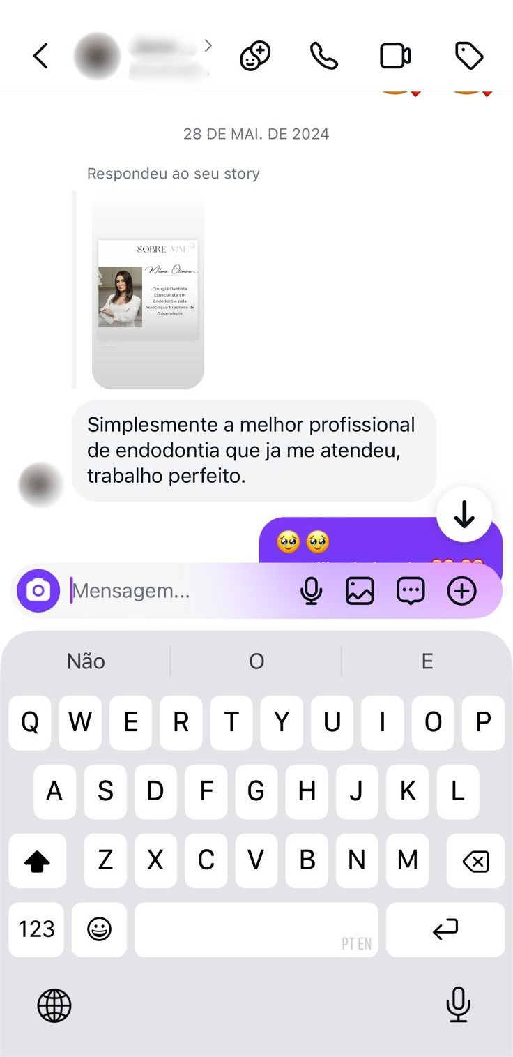 Depoimento de paciente